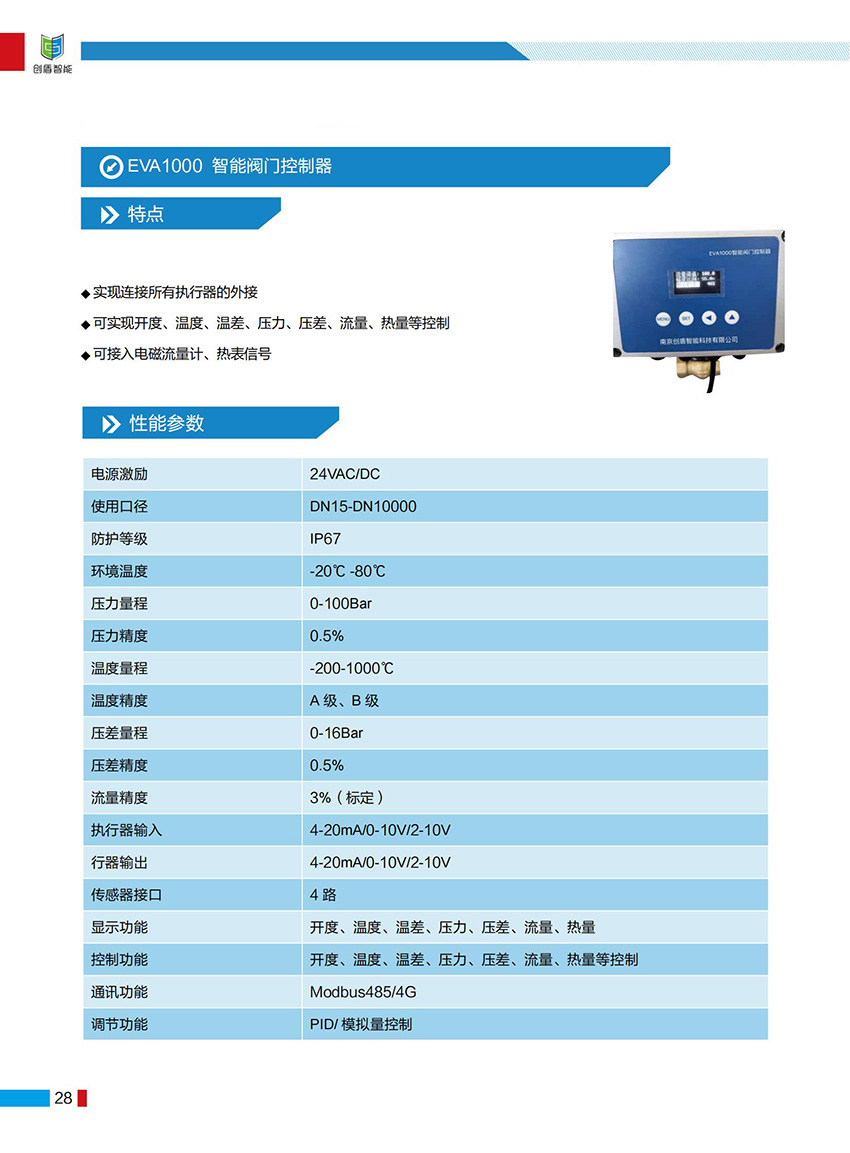 EVA1000 智能阀门控制器